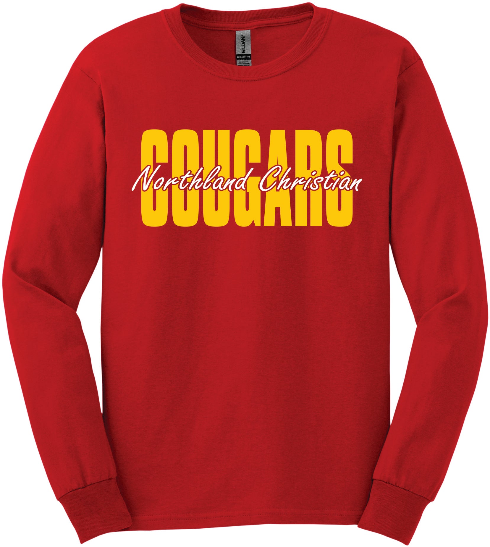 NC Cougars Long Sleeve Shirt - Red