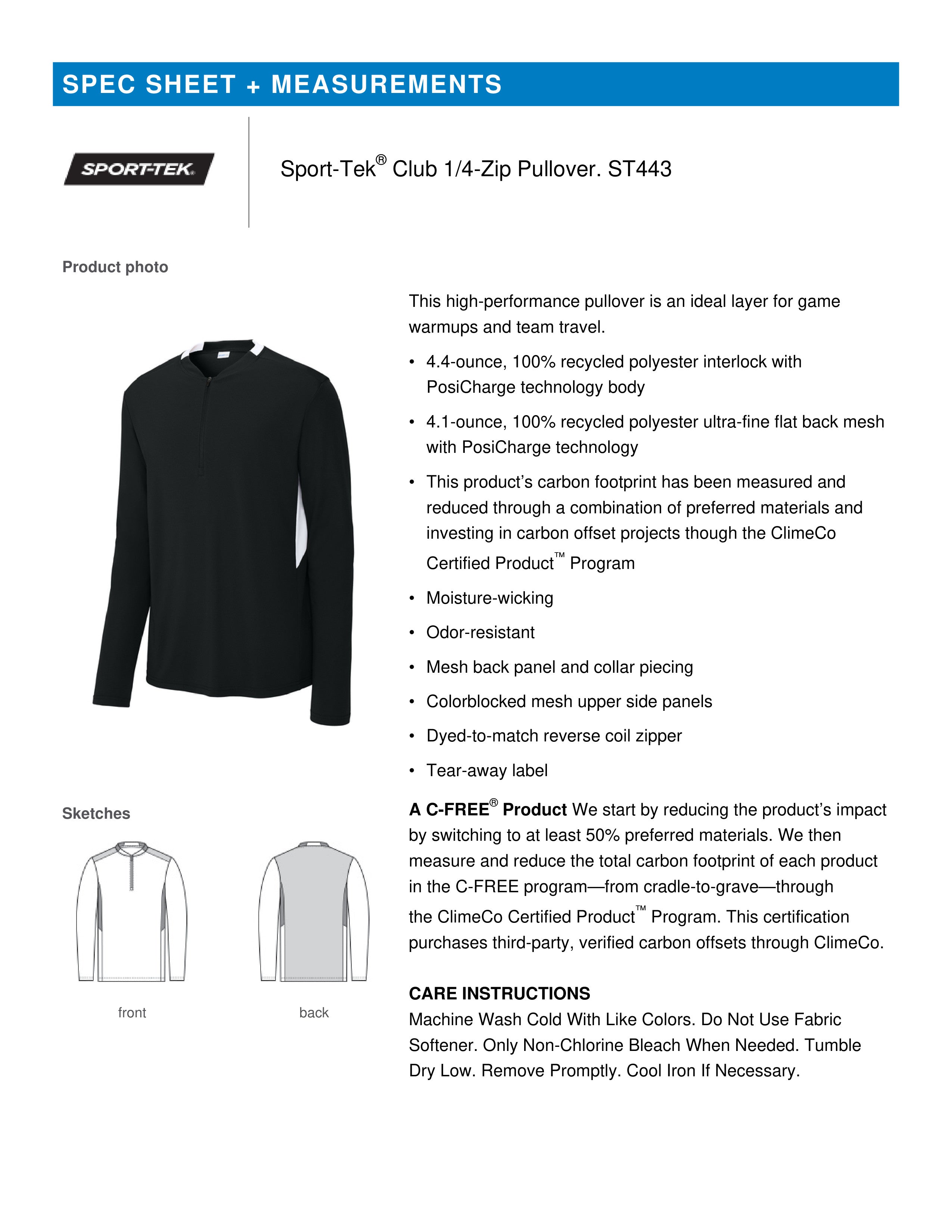 NSSH Women's Soccer Sport-Tek Black & White 1/4-Zip Pullover