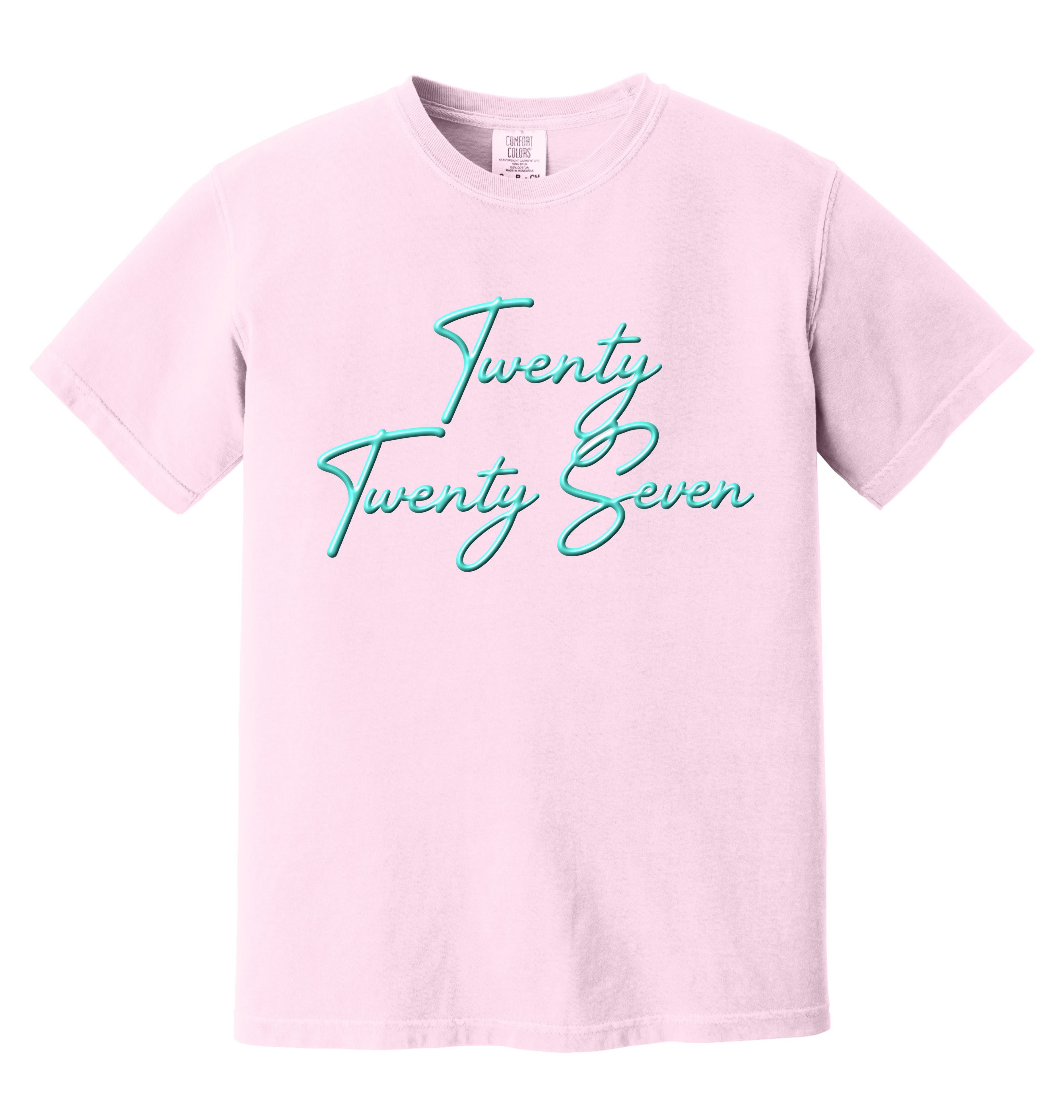 2027 Senior Puff Script Comfort Color T-Shirt