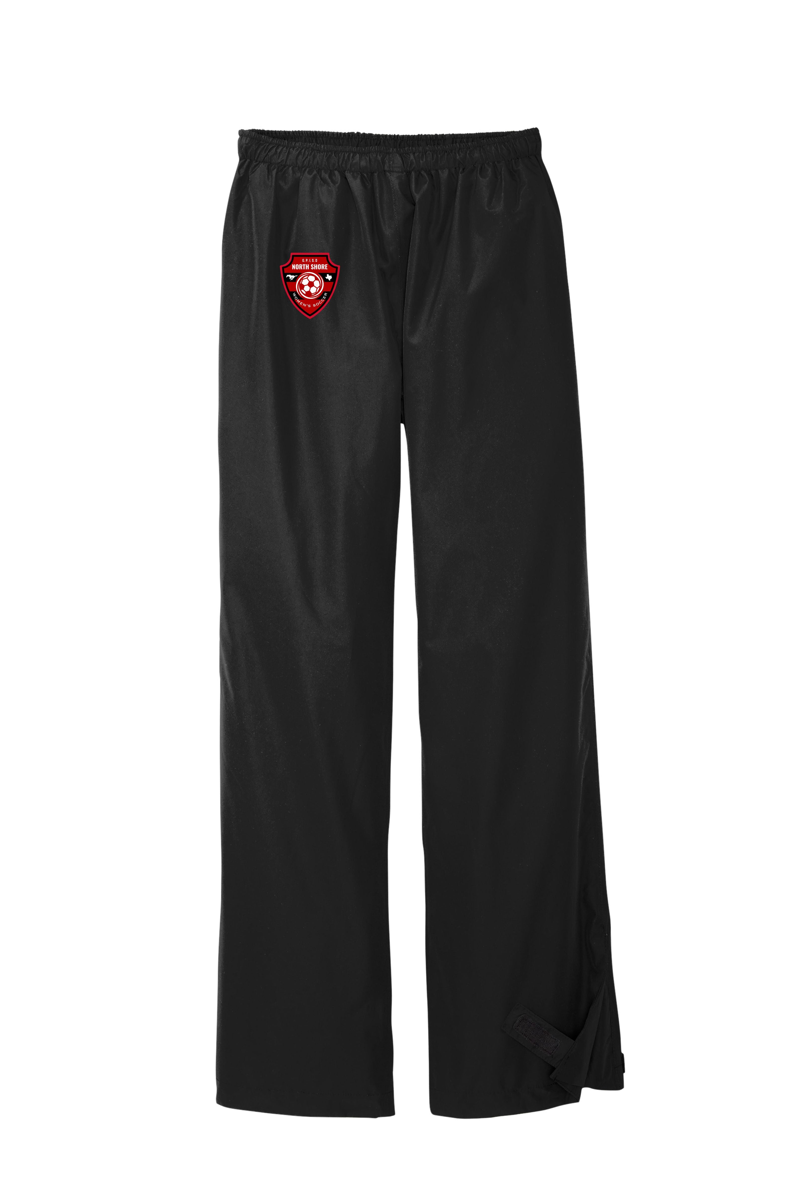 NSSH Women's Soccer Black Water-Repellent Wind Pants