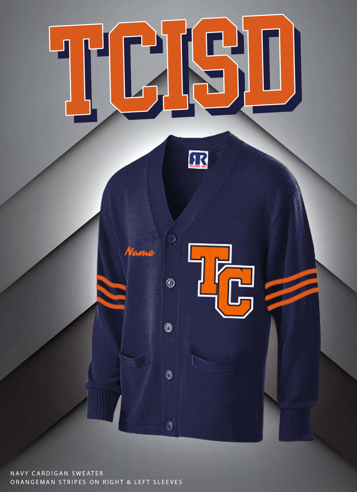 TCISD NAVY SWEATER WITH TC PATCH