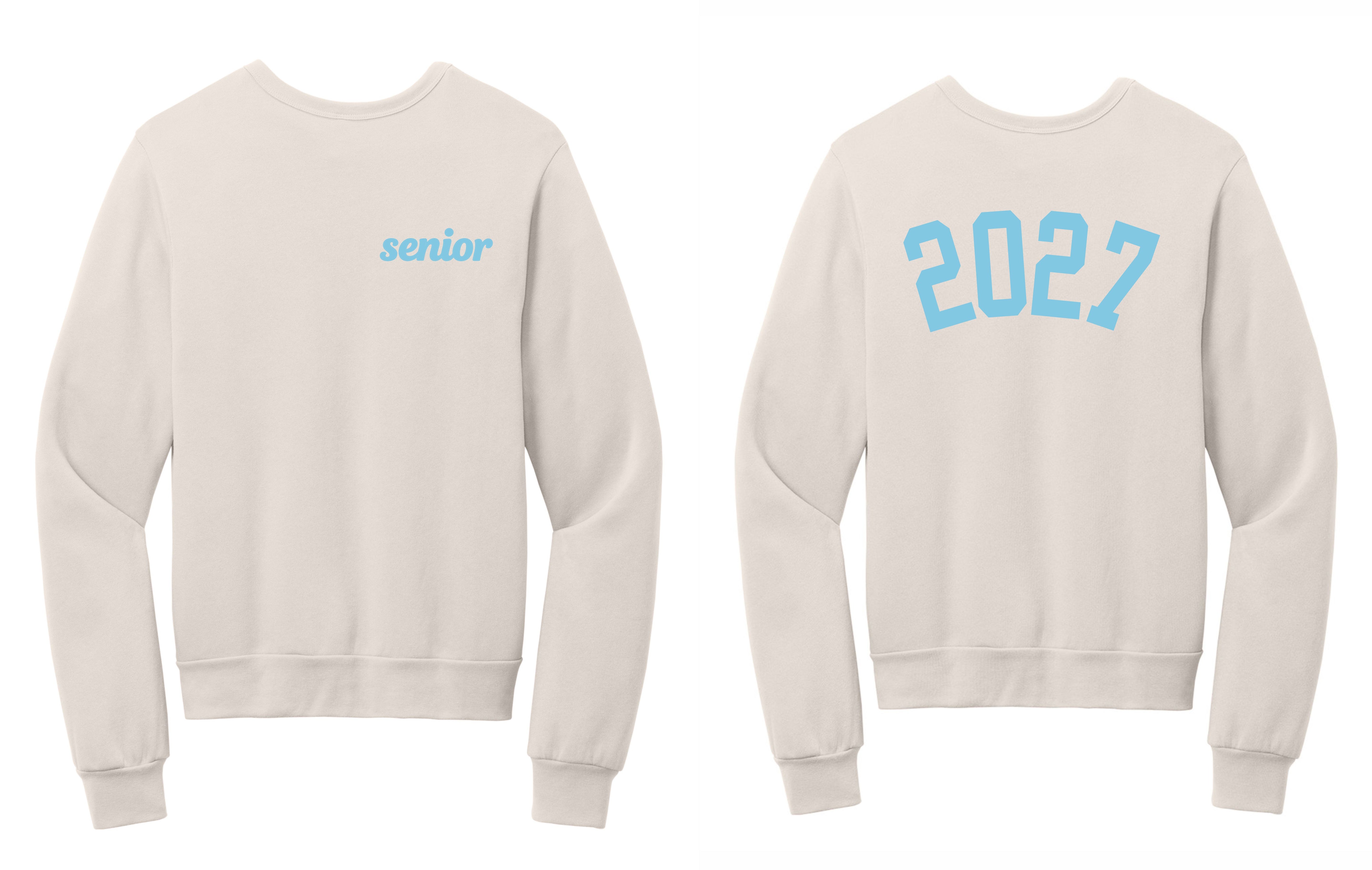 2027 Senior Puff Print Bella Canvas Crewneck Sweatshirt