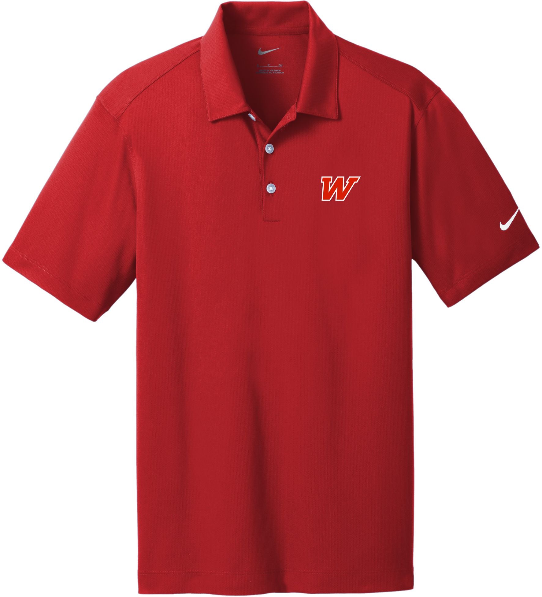 TWHS Mens Nike Vertical Red Polo