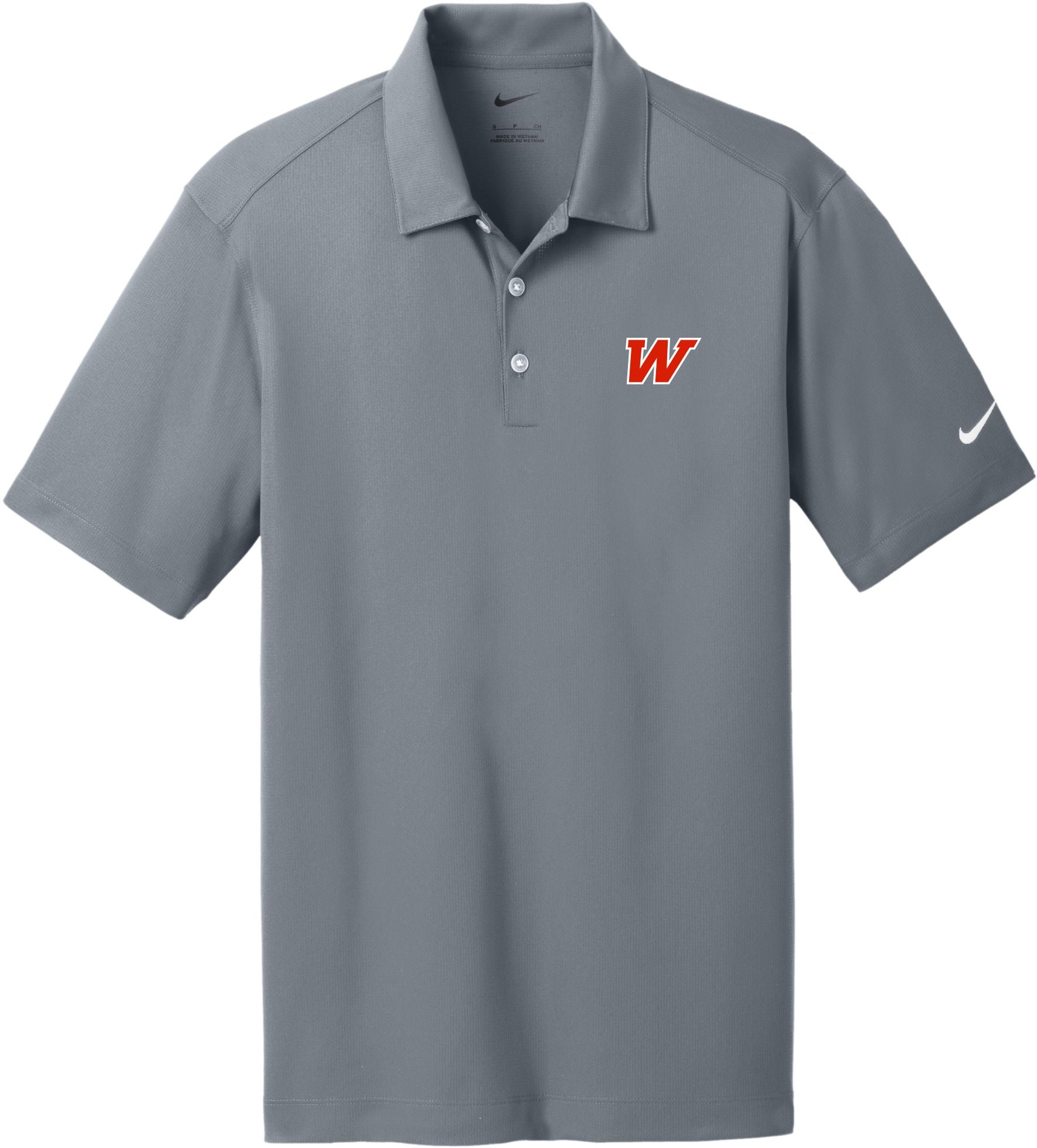 TWHS Mens Nike Vertical Gray Polo