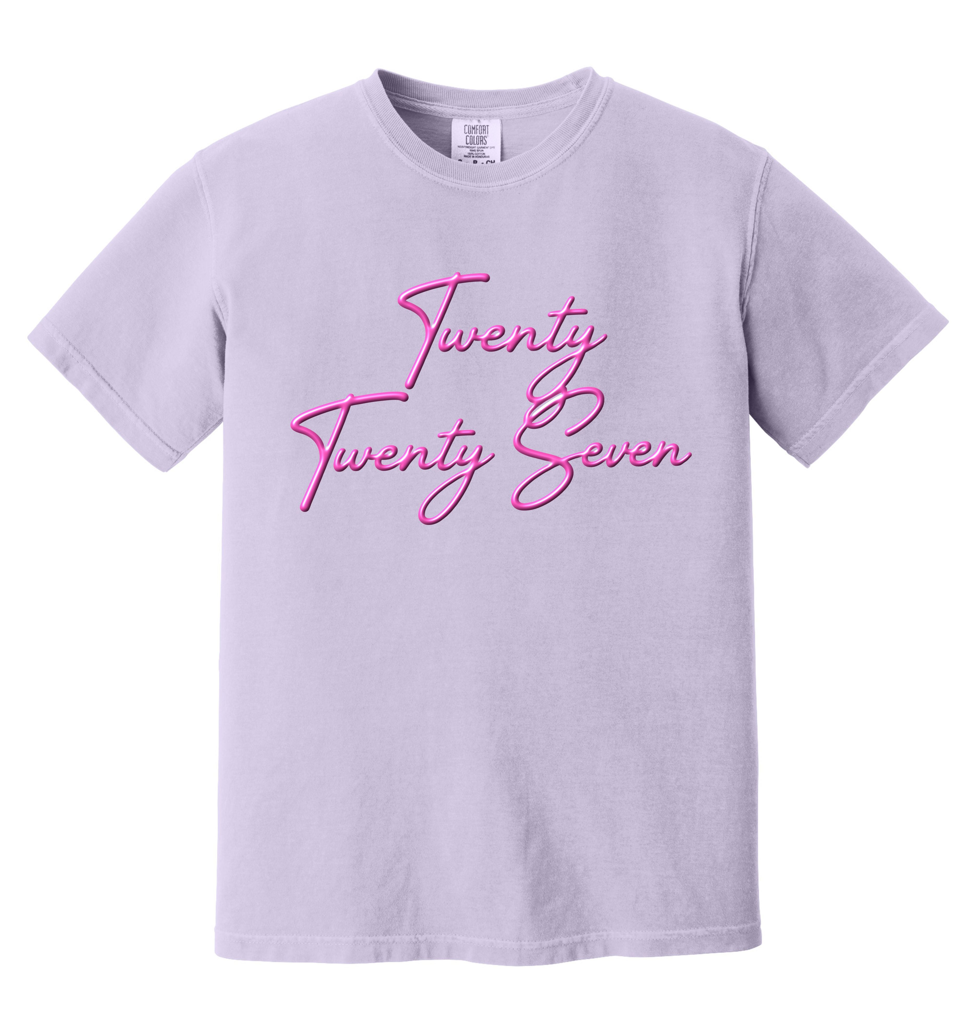 2027 Senior Puff Script Comfort Color T-Shirt