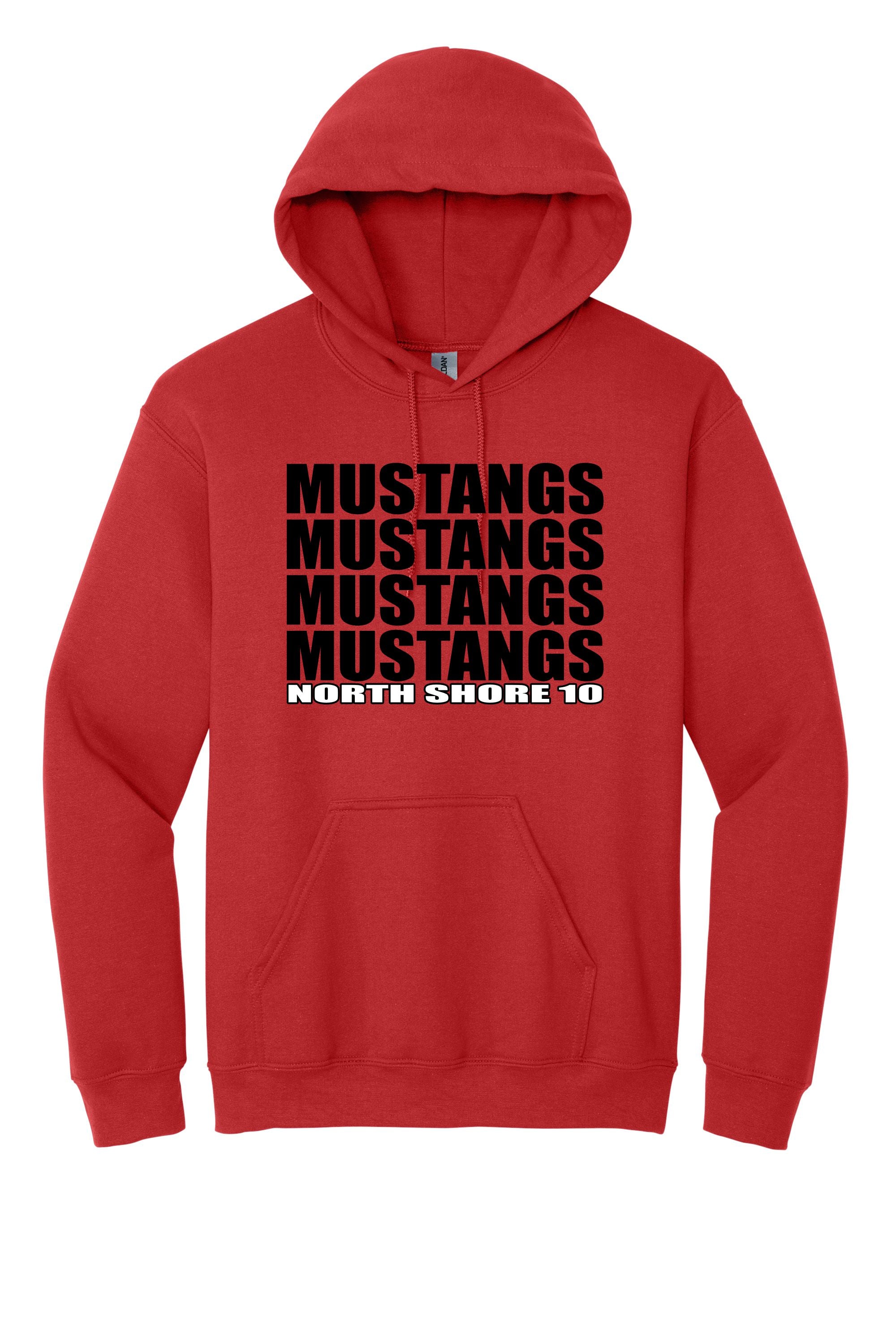 NS 10 Mustangs Red Hoodie