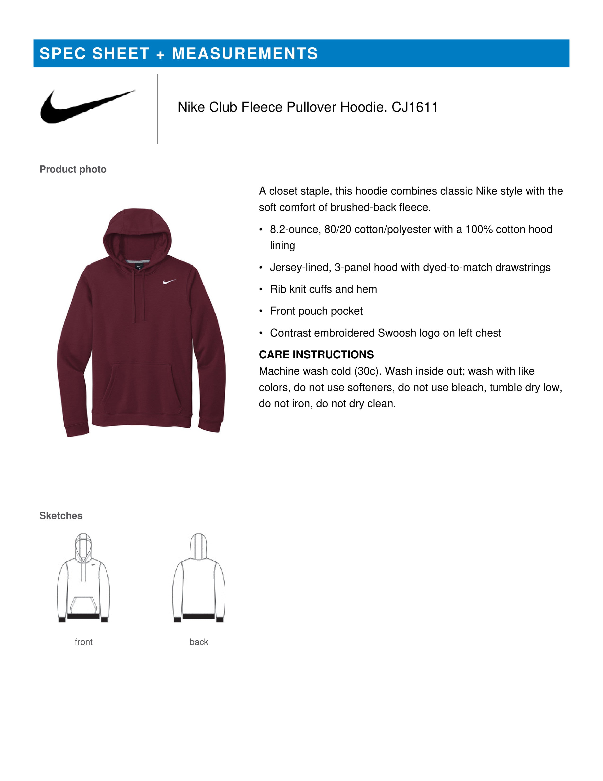 NSSH Women's Soccer Nike Fleece Pullover Hoodie