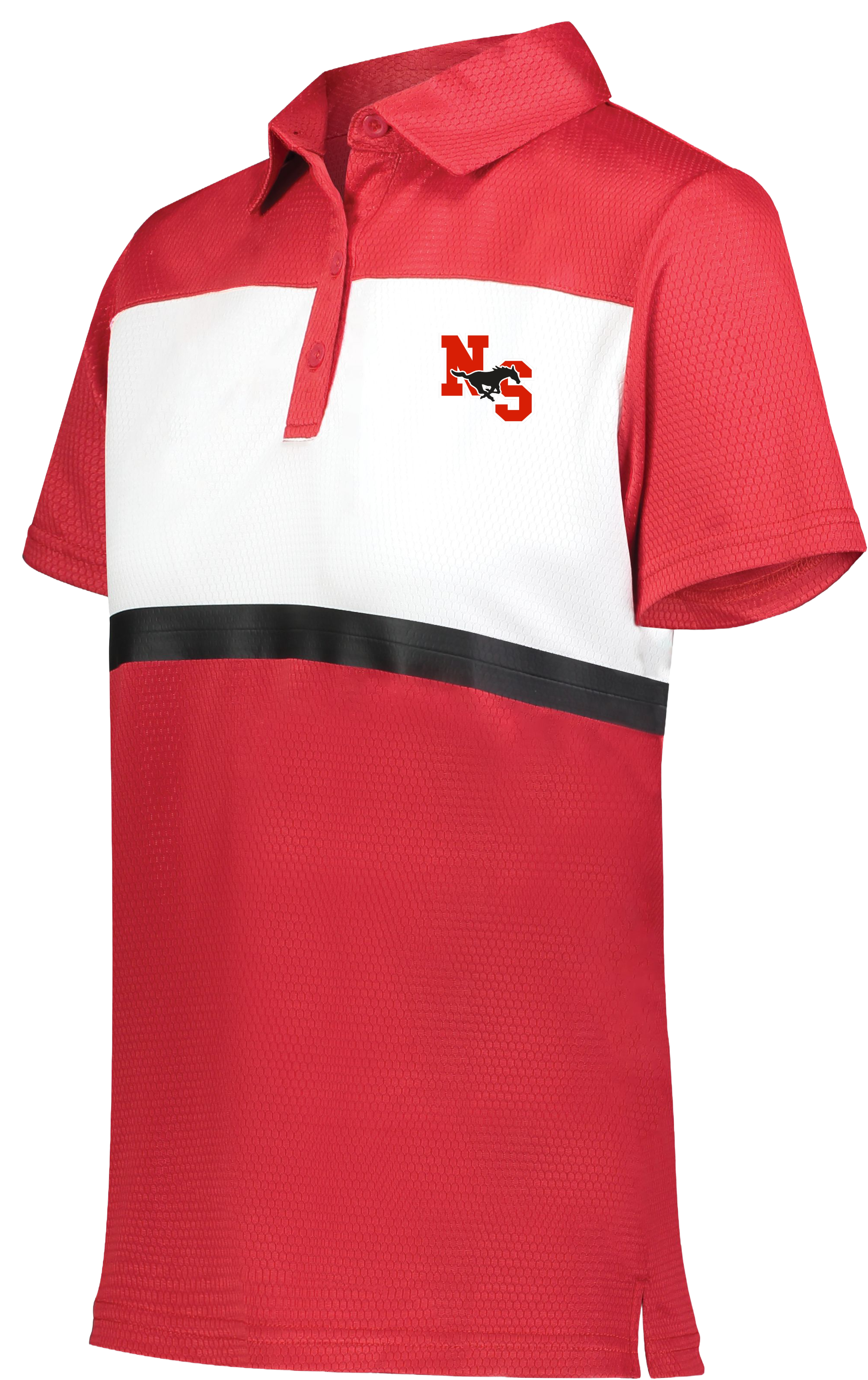 NSSH Red and White polo