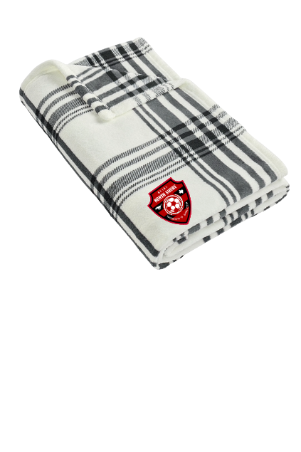 NS Soccer Black/White Plaid Blanket