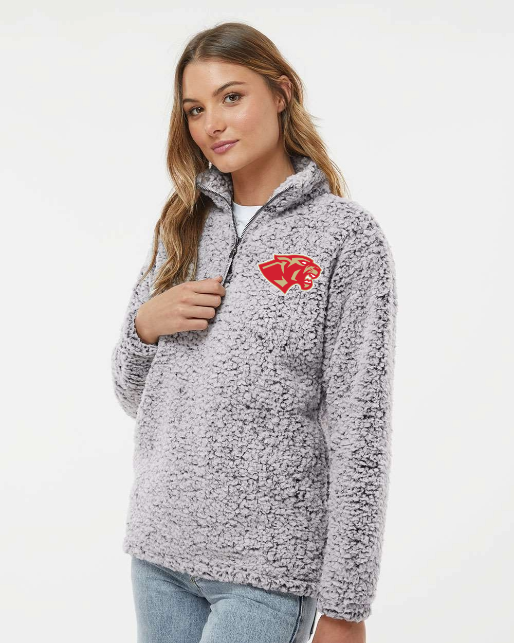 CCHS Women’s Fan Epic Sherpa Quarter-Zip Oatmeal/Heather Pullover
