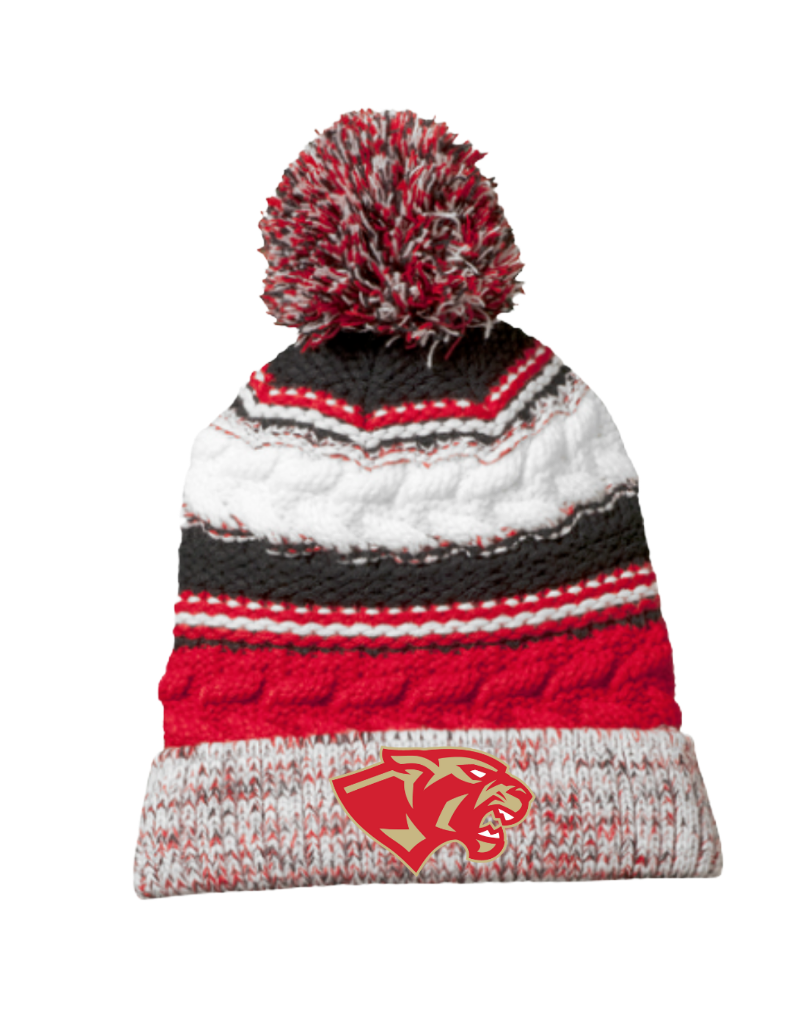 CCHS Stripe POM POM Team Beanie