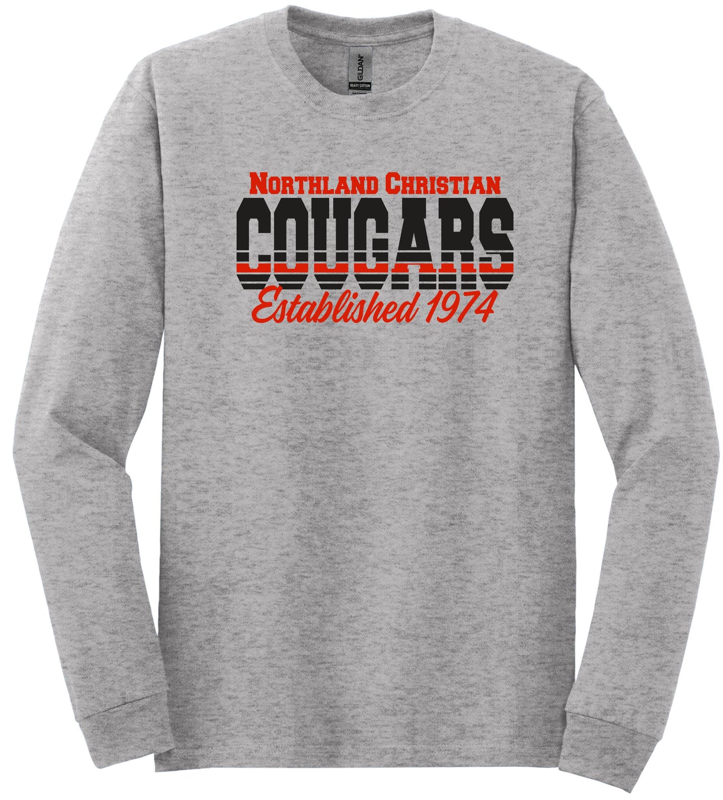 NC Cougars Long Sleeve Shirt - Grey