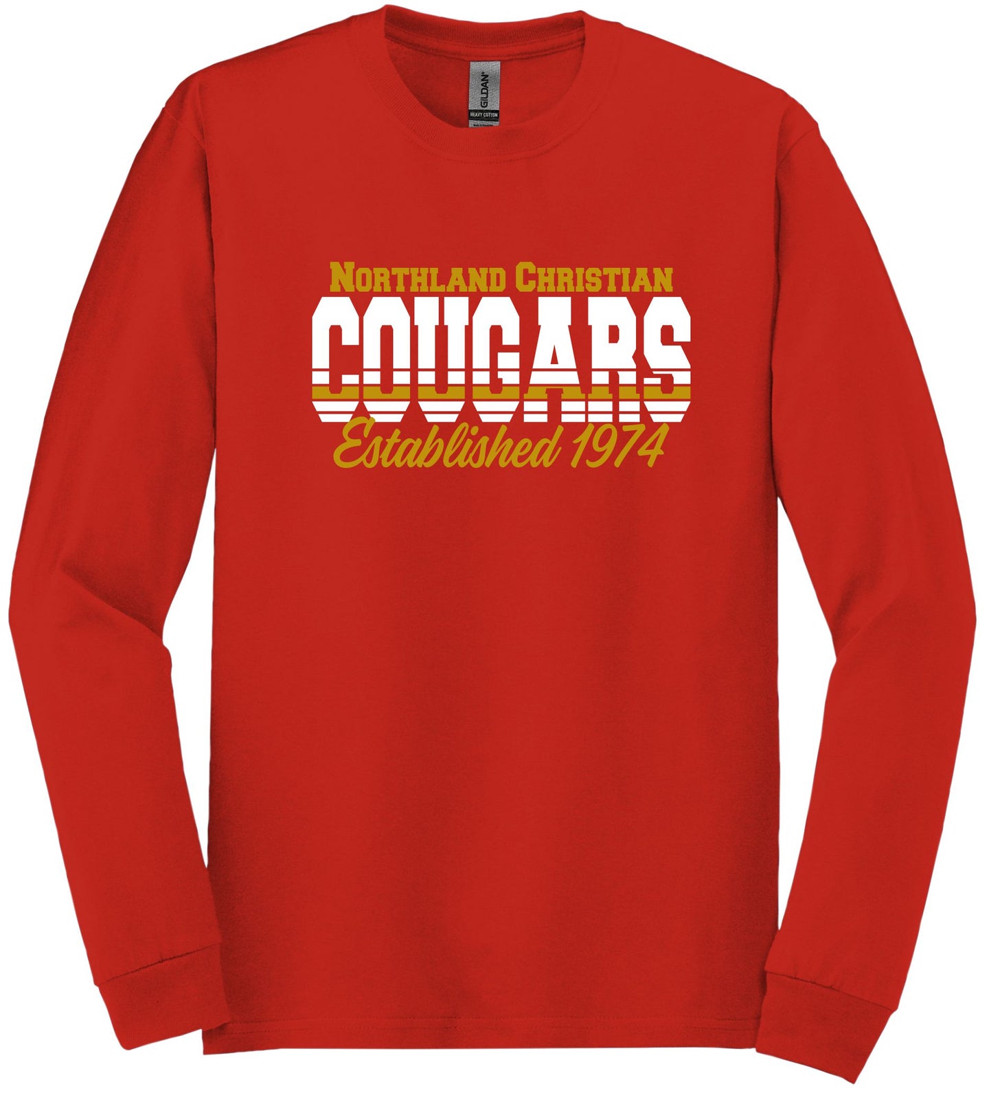 NC Cougars Long Sleeve Shirt - Red