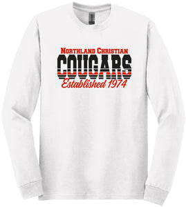 NC Cougars Long Sleeve Shirt - White